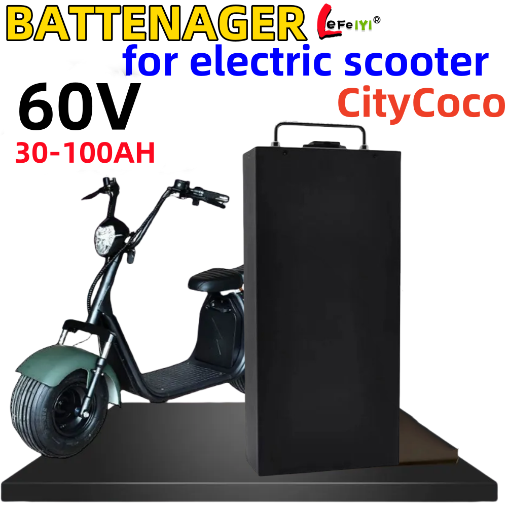 60V 50Ah Electric Scooter Battery - Batería de litio 18650 impermeable para