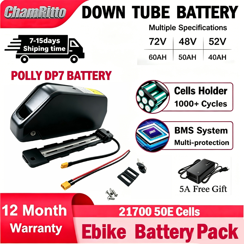 72V 50Ah 21700 Lithium Battery - Batería para bicicleta eléctrica Cham-Rider 36V